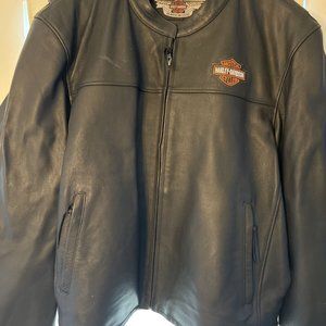 Harley-Davidson Men's Bar & Sheild Black Leather Jacket Sz- Medium